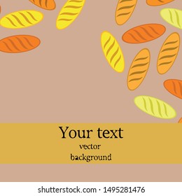 Bakery background. Line graphics. The collection of bread. Bread House. Engraving top view illustration. Vector illustration