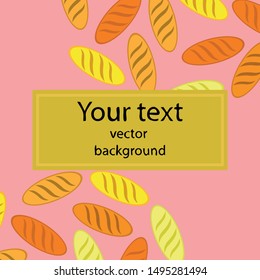 Bakery background. Line graphics. The collection of bread. Bread House. Engraving top view illustration. Vector illustration
