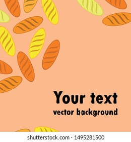 Bakery background. Line graphics. The collection of bread. Bread House. Engraving top view illustration. Vector illustration