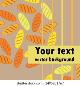Bakery background. Line graphics. The collection of bread. Bread House. Engraving top view illustration. Vector illustration
