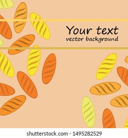 Bakery background. Line graphics. The collection of bread. Bread House. Engraving top view illustration. Vector illustration