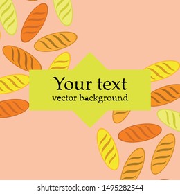 Bakery background. Line graphics. The collection of bread. Bread House. Engraving top view illustration. Vector illustration