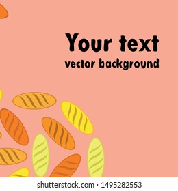 Bakery background. Line graphics. The collection of bread. Bread House. Engraving top view illustration. Vector illustration