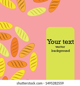 Bakery background. Line graphics. The collection of bread. Bread House. Engraving top view illustration. Vector illustration