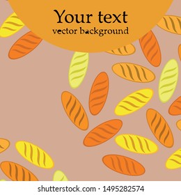 Bakery background. Line graphics. The collection of bread. Bread House. Engraving top view illustration. Vector illustration