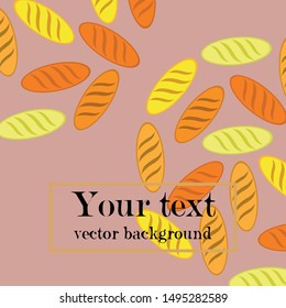 Bakery background. Line graphics. The collection of bread. Bread House. Engraving top view illustration. Vector illustration