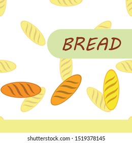 Bakery background. Line graphics. The collection of bread. Bread House. Engraving top view illustration. Vector illustration