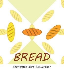 Bakery background. Line graphics. The collection of bread. Bread House. Engraving top view illustration. Vector illustration