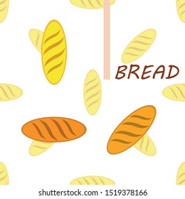 Bakery background. Line graphics. The collection of bread. Bread House. Engraving top view illustration. Vector illustration
