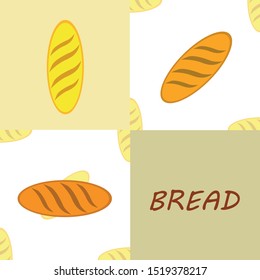 Bakery background. Line graphics. The collection of bread. Bread House. Engraving top view illustration. Vector illustration