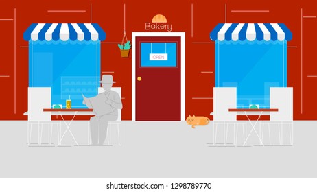 Bakery background vector illustration