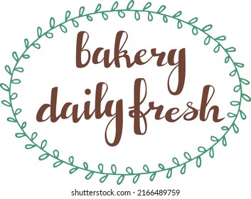 Bakery badge or label retro vector illustration. Bread or loaf silhouette for bakehouse. Vintage typographic logo design
