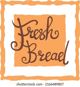 Bakery badge or label retro vector illustration. Bread or loaf silhouette for bakehouse. Vintage typographic logo design
