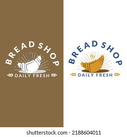 Bakery badge or label retro vector illustration. loaf store, food market, cafe, restaurant etc. Vector Illustration
