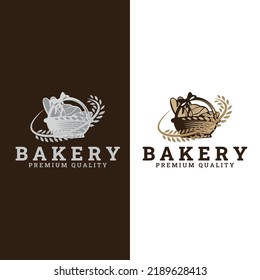 Bakery badge or label retro vector illustration. loaf store, food market, cafe, restaurant etc. Vector Illustration