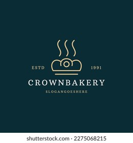 Bakery badge or label retro vector illustration. for bakehouse. Vintage typographic logo design.