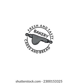 Bakery badge or label retro vector illustration. loaf store, food market, cafe, restaurant etc. Vector Illustration