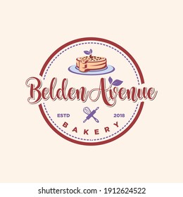 bakery badge logo design eps