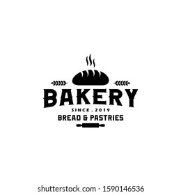 Bakery badge logo design icon modern style vector. Retro design elements isolated on white background
