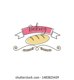 Bakery Badge Logo Icon Modern Style Vector