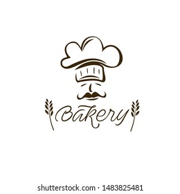 Bakery Badge Logo Icon Modern Style Vector