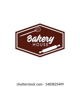 Bakery Badge Logo Icon Modern Style Vector