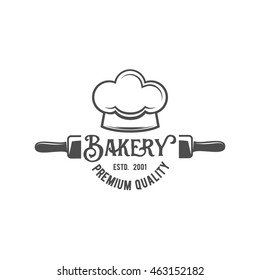 Bakery badge, logo icon modern style vector. Retro logotype and design elements isolated on white background 