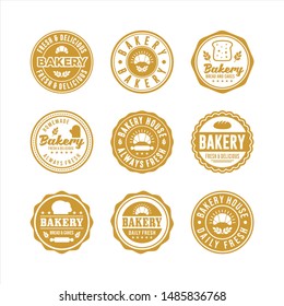 Bakery Badge Logos Stamp Collections