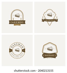 Bakery badge premium logo vector