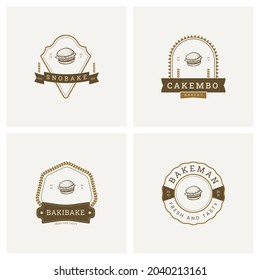 Bakery badge premium logo vector