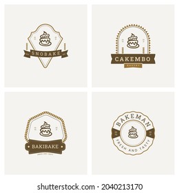 Bakery badge premium logo vector