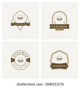 Bakery badge premium logo vector