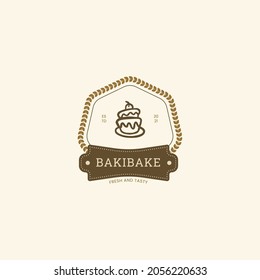 Bakery badge premium logo vector