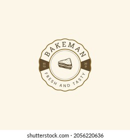 Bakery badge premium logo vector