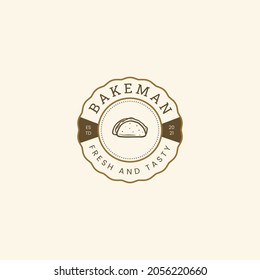 Bakery badge premium logo vector