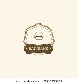 Bakery badge premium logo vector