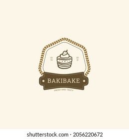 Bakery badge premium logo vector