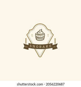 Bakery badge premium logo vector