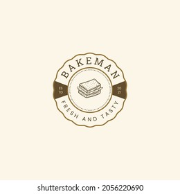 Bakery badge premium logo vector