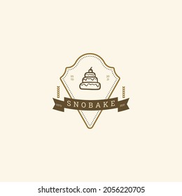 Bakery badge premium logo vector
