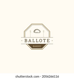 Bakery badge premium logo vector