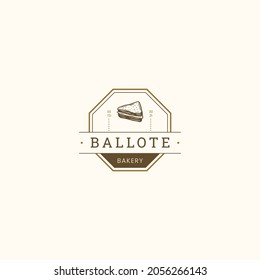 Bakery badge premium logo vector
