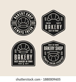 Bakery badge vector design logos