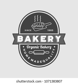Bakery badge vector logo icon illustration
