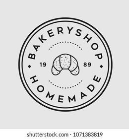 Bakery badge vector logo icon illustration

