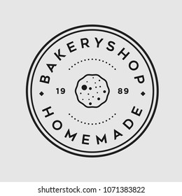 Bakery badge vector logo icon illustration
