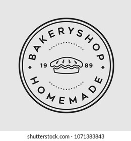 Bakery badge vector logo icon illustration
