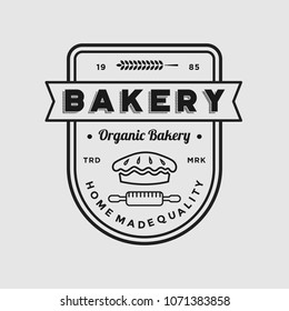Bakery badge vector logo icon illustration
