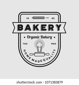 Bakery badge vector logo icon illustration
