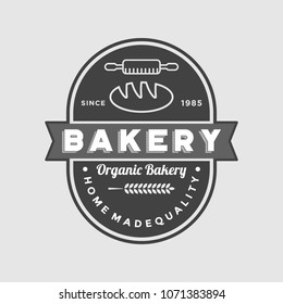 Bakery badge vector logo icon illustration
